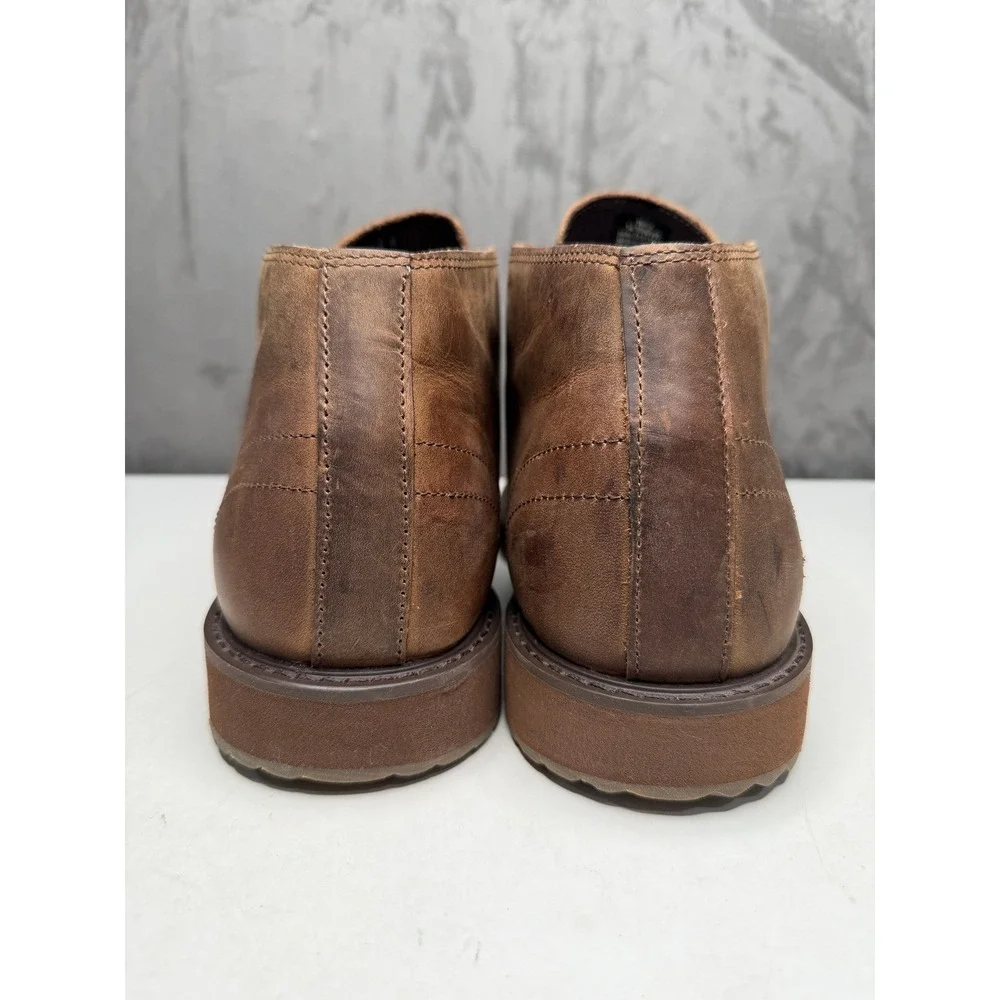 L.L.Bean Chukkas Men 11 Brown Leather Wedge Sole Lace‎ Up Boots